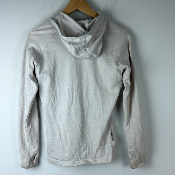 Icebreaker Sport 320 Cream Zip Up Sweater with Hood - Picture 5 of 8